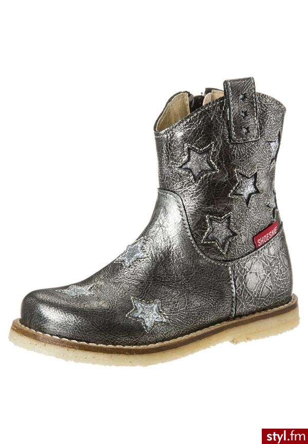 Shoesme Botki kowbojki i motocyklowe srebrny (CR3W025) - Pozostałe Buty Moda