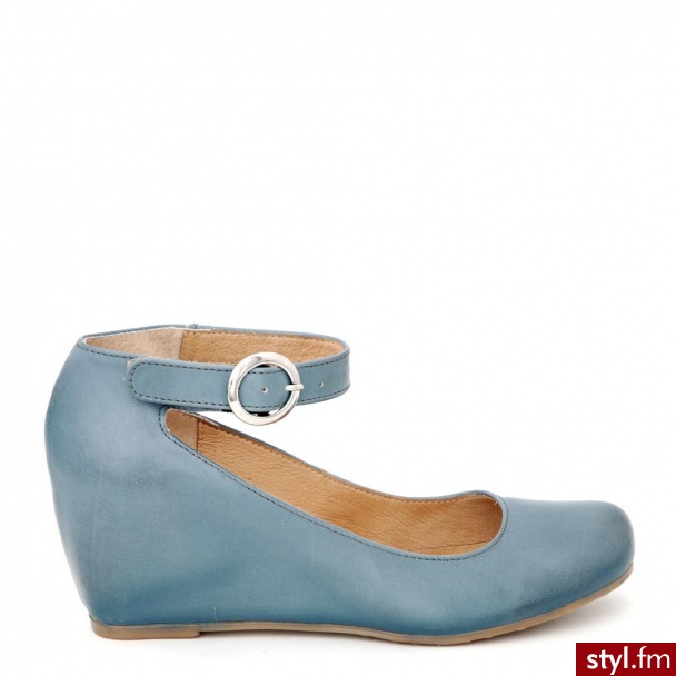 Venezia CZÓŁENKA NA KOTURNIE 2569 NUV JEAN - Czółenka Buty Moda