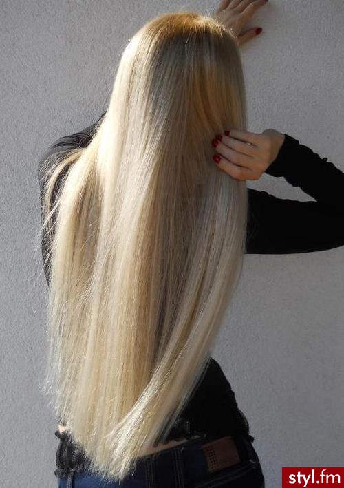 Blond Rozpuszczone Proste Na co dzień Długie Fryzury