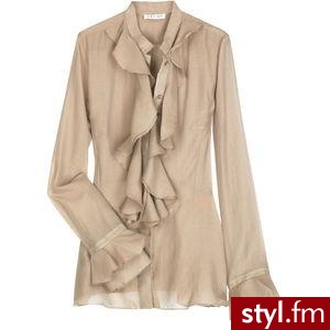 Zwiewna bluzeczka z cienkiego materiału,z żabotem,uwielbiam żaboty i tego typu bluzeczki,ale ta niespecjalnie mi się spodobala;) - Pozostałe Ciuchy Moda