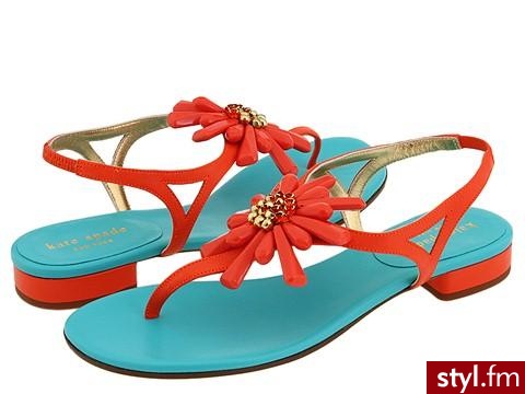 sandałki w kolorze koralowym od Kate Spade - 354$ - Pozostałe Buty Moda
