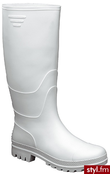 Issa Kalosze Pvc Białe Damskie 06313 - Kalosze Buty Moda
