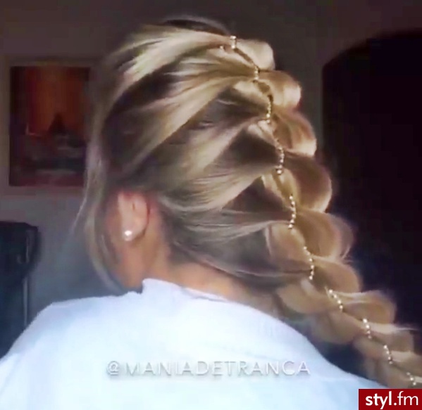 Blond Warkocze Proste Na co dzień Długie Fryzury