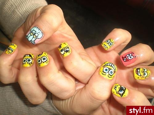 Spongeboby :D - Paznokcie