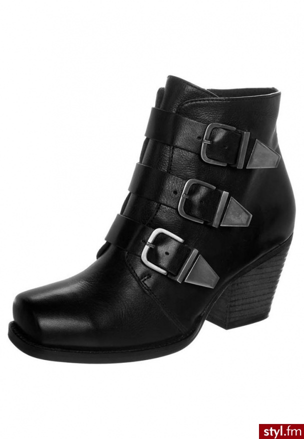 zign Botki kowbojki i motocyklowe czarny (52628) - Botki Buty Moda