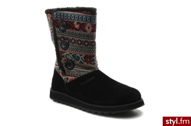 Skechers PÓŁBUTY I BOTKI CARDIGAN BY SKECHERS (Czarny) - Botki Buty Moda