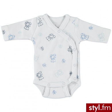 Fixoni Boys Body dziecięce kolor biały/niebieski - Body Bielizna Moda