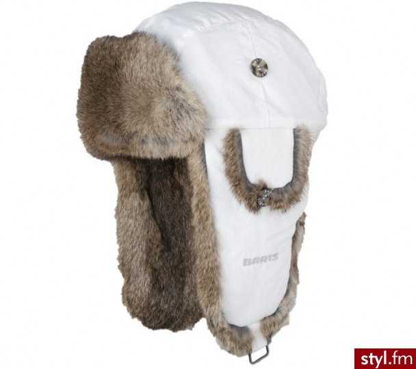 Czapka Barts Kamikaze Real Fur (biała, white) - naturalne futerko - Nakrycia głowy Dodatki Moda