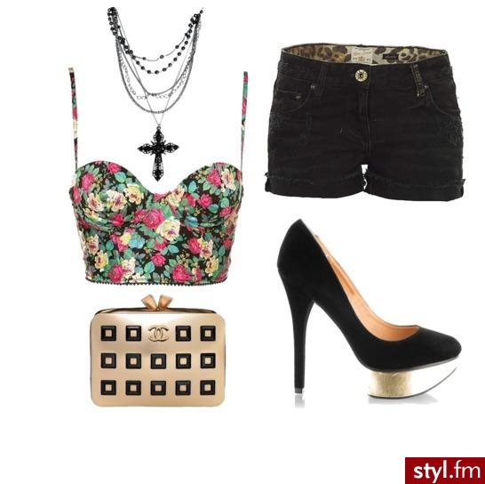 gold black and flower. 11234 - Styler
