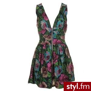 Angel Eye Womens Floral Zip Blue Dress - Tradepar Shopping - Polyvore. Pobrano ze strony: http://www.polyvore.com/angel_eye_womens_floral_zip/thing?id=25726464 - Pozostałe Ciuchy Moda