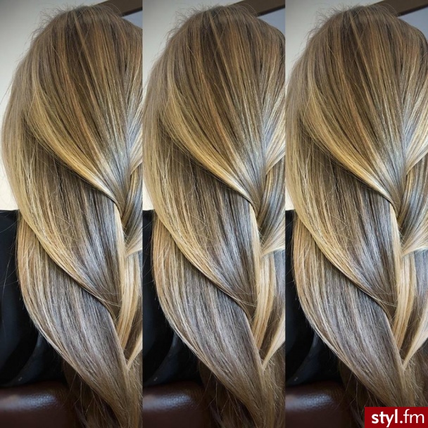 fryzjer warszawa sombre z Olaplex salon for hair - Blond Warkocze Proste Na co dzień Długie Fryzury