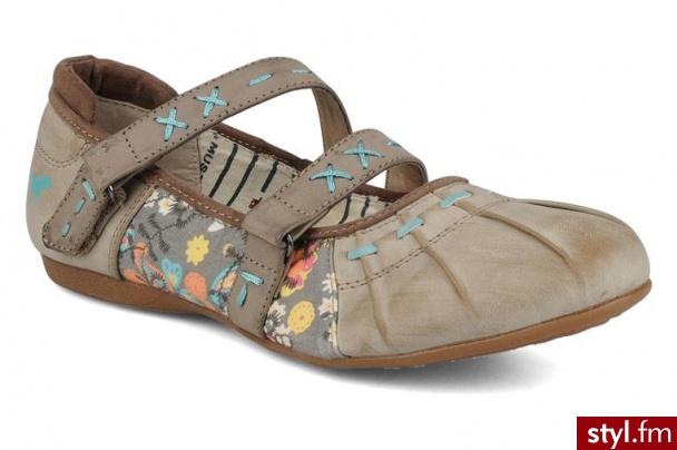 Mustang shoes BALERINKI G2 TOILE W BY (Beżowy) - Balerinki Buty Moda