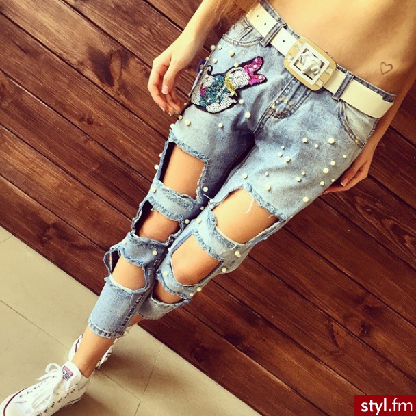 Jeansy Spodnie Moda