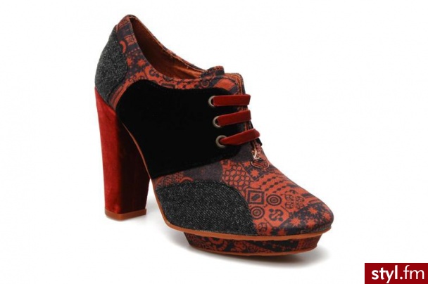 Desigual PÓŁBUTY I BOTKI PISTARINI BY DESIGUAL (Czerwony) - Botki Buty Moda