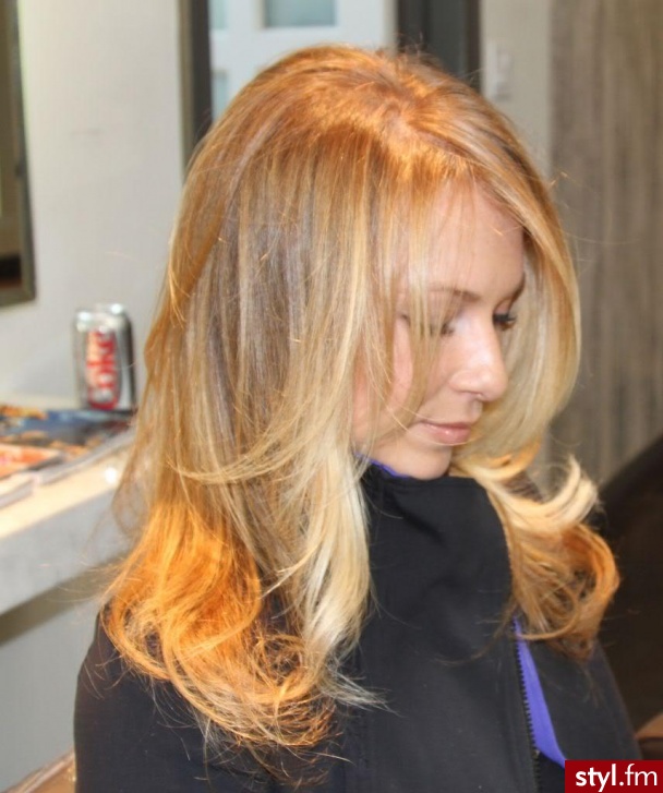 Blond Rozpuszczone Proste Na co dzień Średnie Fryzury