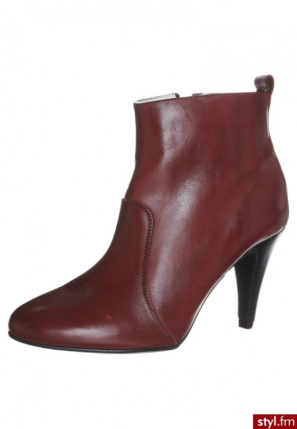 Johannes W. Botki Na Obcasie Czerwony - Botki Buty Moda