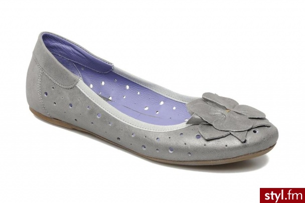 Khrio Balerinki Sofi by (Srebrny) - Balerinki Buty Moda