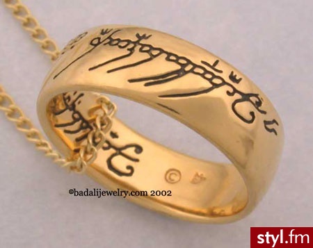 Badali Jewelry LOTR Gollum Gold Necklace Black (GG-02) - Pierścionki Biżuteria Moda