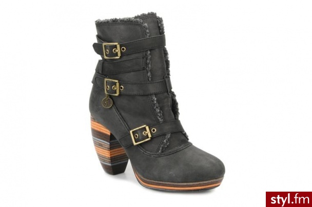 Feud PÓŁBUTY I BOTKI RAPENZEL BY FEUD (Czarny) - Botki Buty Moda