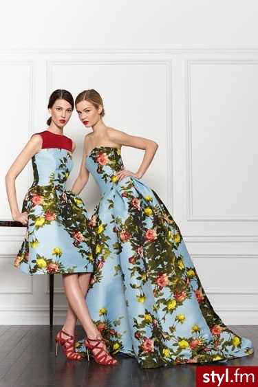 Floral Flower Dress Carolina Herrera Pre-Fall 2013 - Pozostałe Sukienki Moda