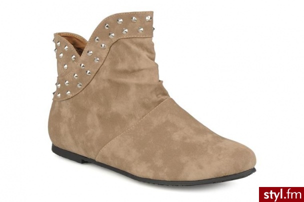 Latinas PÓŁBUTY I BOTKI BOTIN BY LATINAS (Beżowy) - Botki Buty Moda