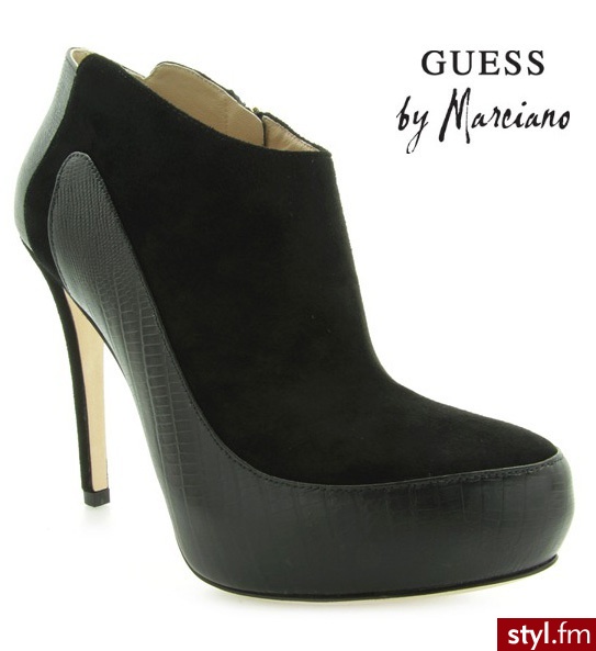 Guess BY MARCIANO EDITH SHOOTIE BLACK - Botki Buty Moda