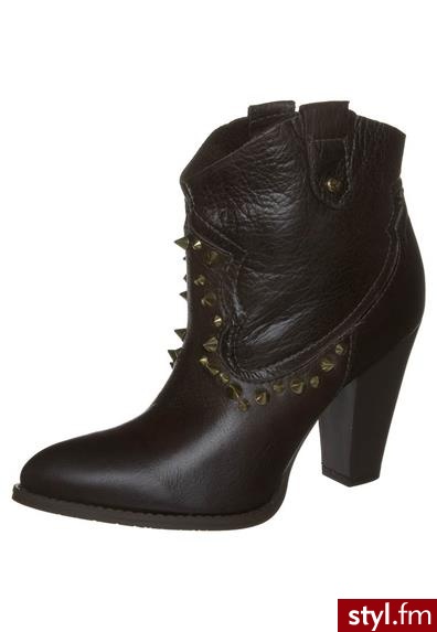 Lillys Closet Botki kowbojki i motocyklowe brązowy (479037) - Pozostałe Buty Moda