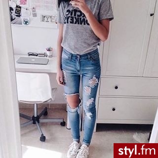 Jeansy Spodnie Moda