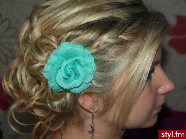 Blond Upięcie Kręcone z grzywką Wieczorowe Długie Fryzury
