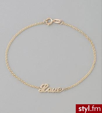 Lena Wald zaprojektowała ten złoty wyjątkowo delikatny łańcuszek z napisem LOVE - 264$ - Pozostałe Dodatki Moda