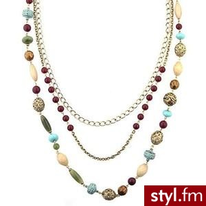 Boho Triple Strand Necklace - Polyvore. Pobrano ze strony: http://www.polyvore.com/boho_triple_strand_necklace/thing?id=20903462 - Pozostałe Dodatki Moda