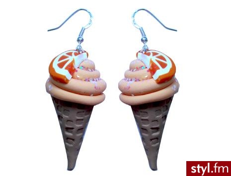 pomarańczowe lody w różku - 6 GBP - Pozostałe Dodatki Moda