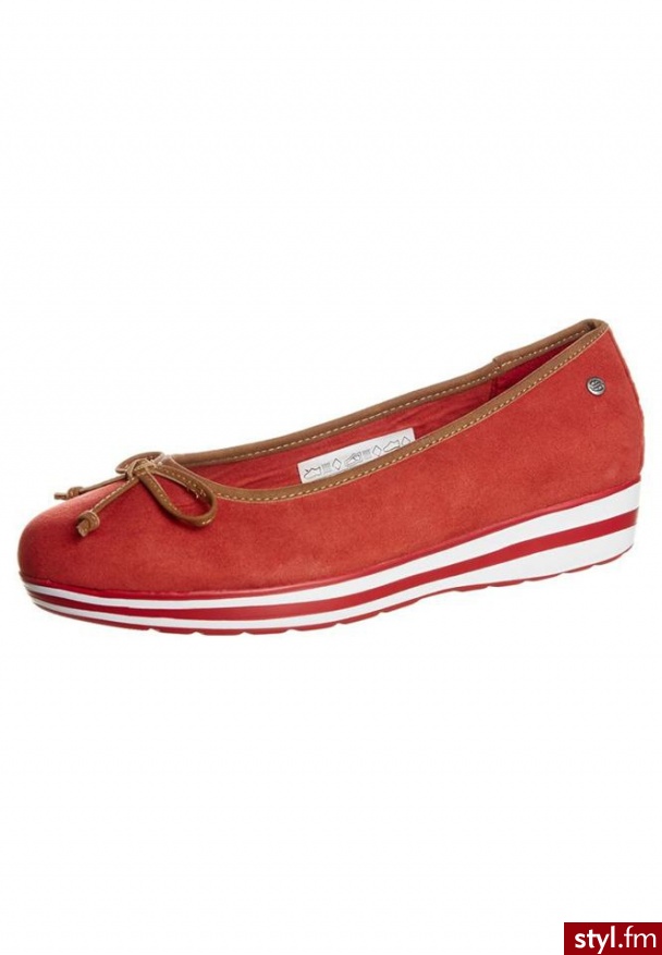 Dockers by Gerli Baleriny czerwony - Balerinki Buty Moda