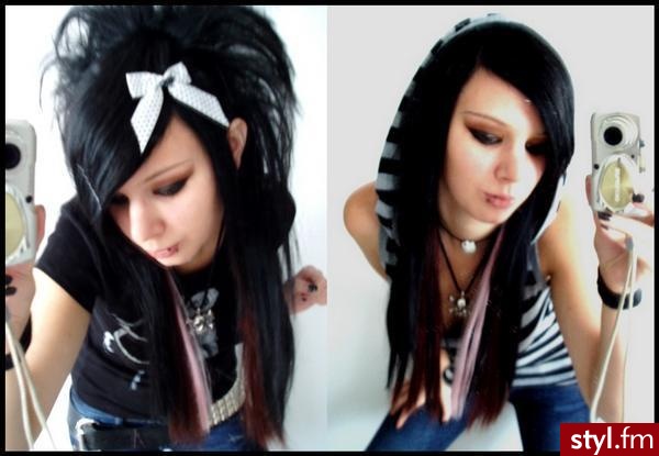 EMO Alternatywne Średnie Fryzury