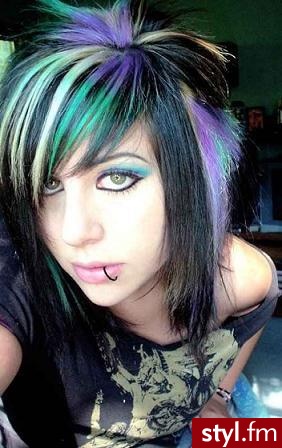 EMO Alternatywne Średnie Fryzury