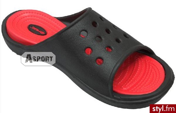 Klapki CAPRI czerwone Aqua-Speed ( 481-31 ) Czarny - Klapki Buty Moda