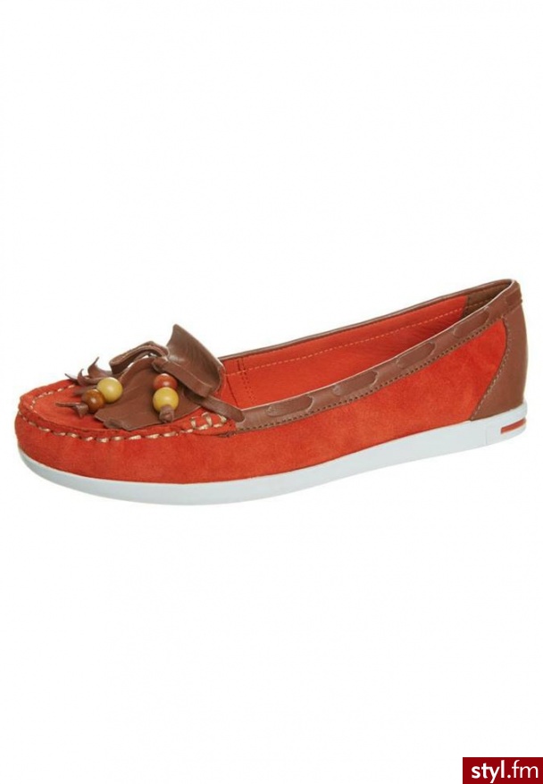 Eden Baleriny pomarańczowy - Balerinki Buty Moda