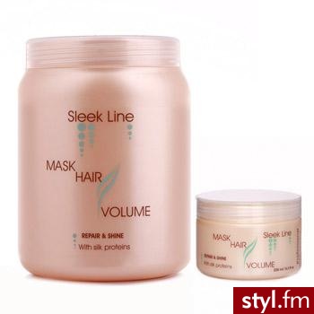 1.SZAMPON SLEEK LINE Z JEDWABIEM VOLUME - Przeznaczony do włosów cienkich, suchych i delikatnych, zwiększa objętość u nasady, nawilża nie obciążając włosów. Nadaje gęstość, miękkość i pogrubienie włókna włosowego. Chroni przed wpływem czynników zewnętrzny - Misz-masz