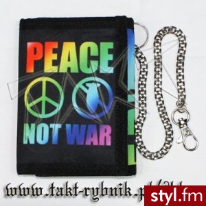 Portfel z łańcuchem PEACE NOT WAR - Kosmetyki