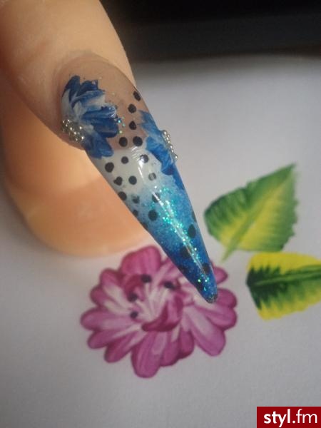https://www.facebook.com/pages/Stylizacja-paznokci-Dorota-Przeździęk/103773976481689?ref=hl - Szpice Malowane farbkami Żel Paznokcie