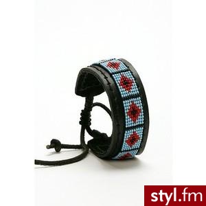 Geo Bead Leather Cuff - Polyvore. Pobrano ze strony: http://www.polyvore.com/geo_bead_leather_cuff/thing?id=12615856#1271622000167 - Pozostałe Dodatki Moda