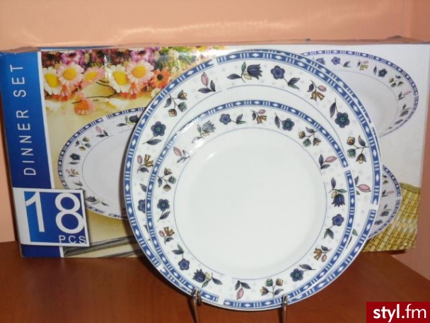 Serwis obiadowy 18 cz kwadrat tr g-1197 - Pozostałe Biżuteria Moda