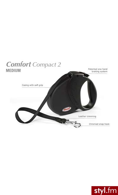 FLEXI SMYCz AUTOMATYCzNA Comfort COMPACT 2 - CzARNA - Psy Zwierzaki