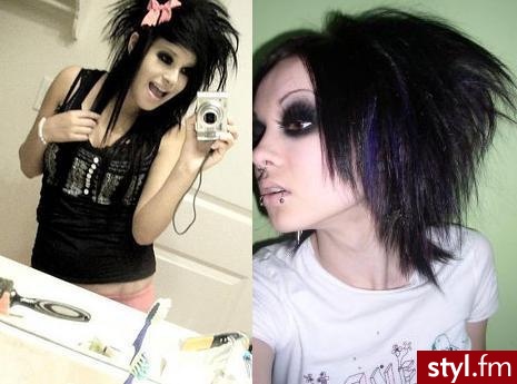 EMO Alternatywne Średnie Fryzury