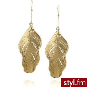 Aurélie Bidermann 18-karat gold-dipped feather earrings - Polyvore. Pobrano ze strony: http://www.polyvore.com/cgi/thing?id=19940991 - Pozostałe Dodatki Moda