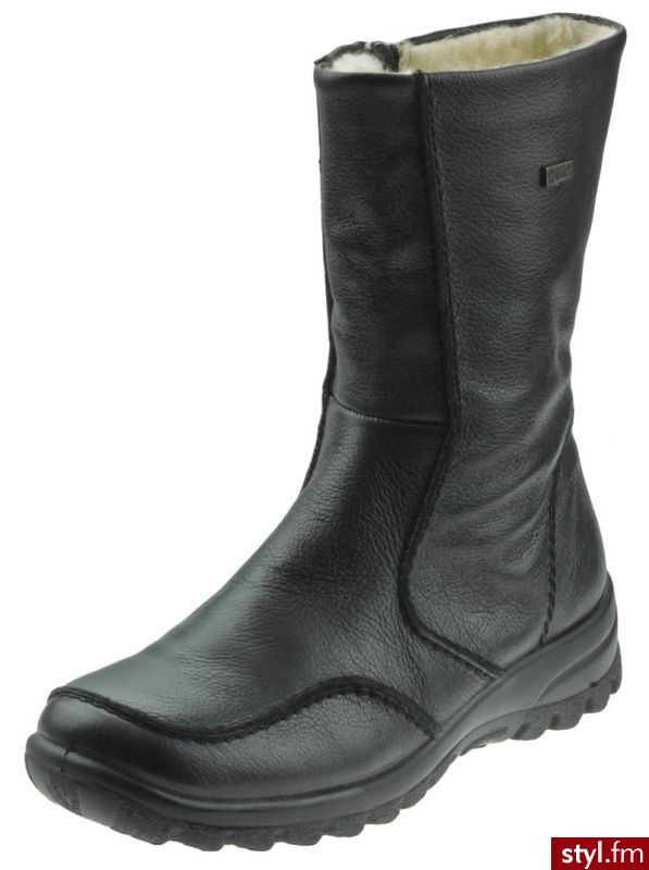 Rieker Botki z7180-00 Czarne - Botki Buty Moda