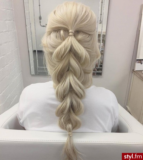 Blond Warkocze Kręcone Na co dzień Długie Fryzury