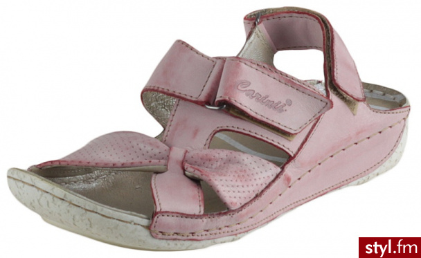 Carinii Sandały B1444 Róż (Różowy) - Sandały Buty Moda