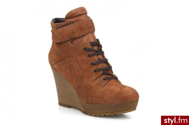 Jonak PÓŁBUTY I BOTKI LUCILE BY JONAK (Brązowy) - Botki Buty Moda