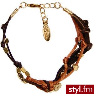 Ettika Brown Satin and Leather Combination Bracelet Ettika b... - Polyvore. Pobrano ze strony: http://www.polyvore.com/ettika_brown_satin_leather_combination/thing?id=30357538#1301228495961 - Pozostałe Dodatki Moda